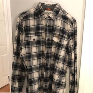 Men’s Black & White Plaid Flannel